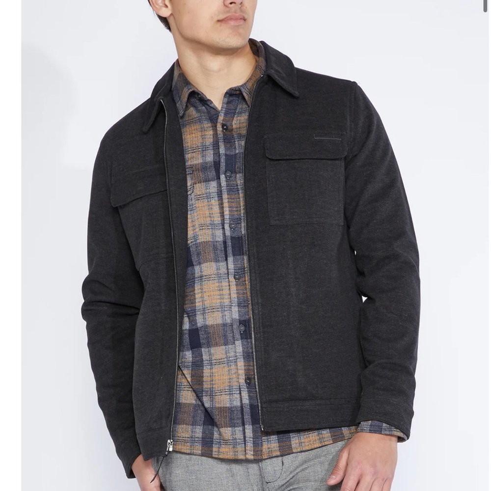 Men's Charcoal (Black Heather) Trucker Jacket - Size M